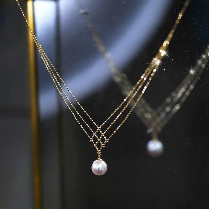 Savinae | Collar Elegante de Perlas Akoya Japonesas en Oro de 14k
