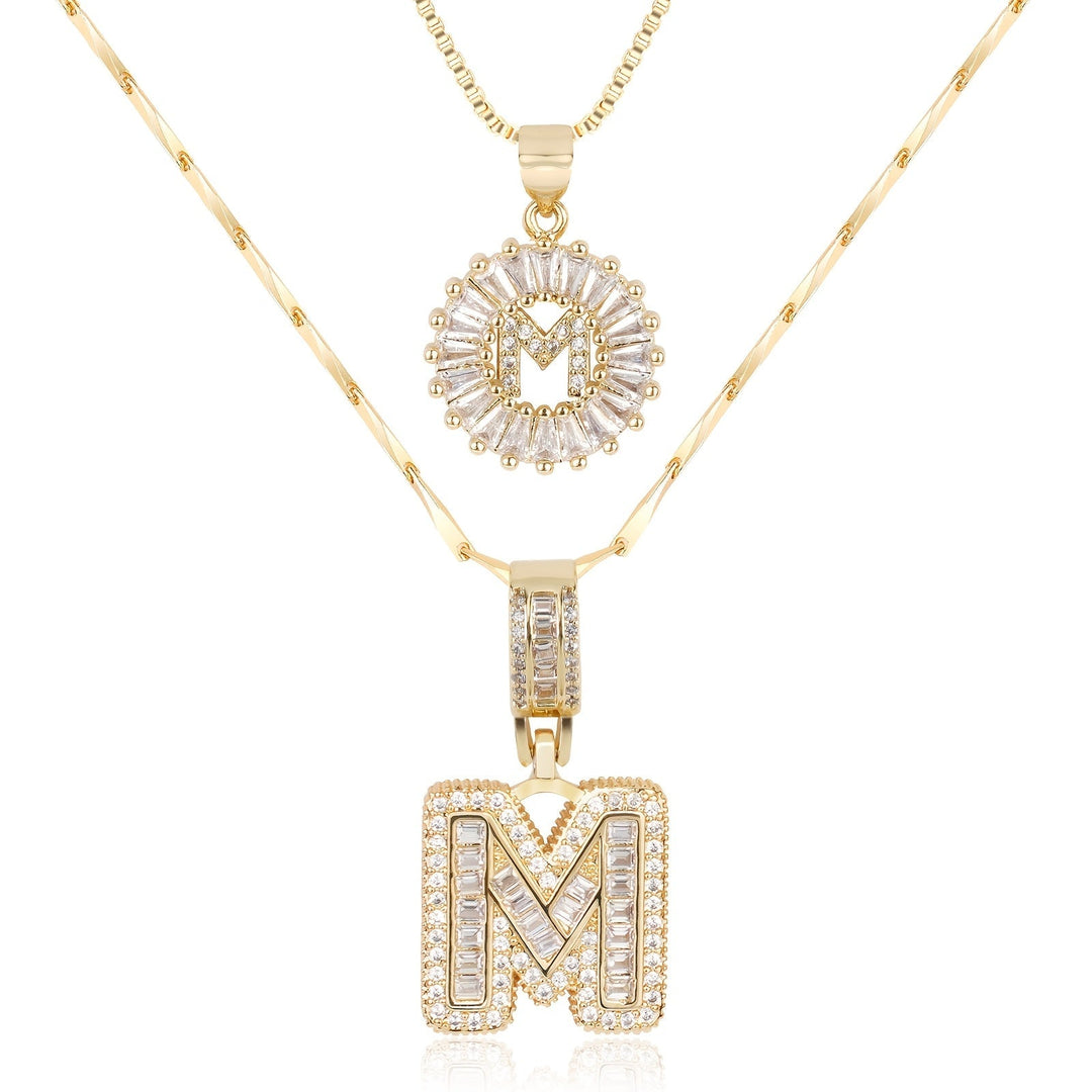 Primrose | Collares Iniciales de Letra con Diamantes (2 piezas)