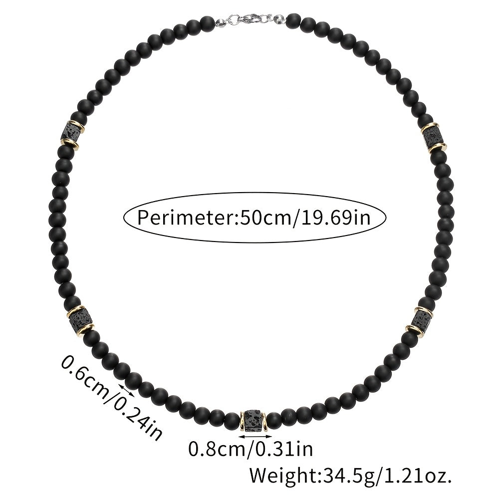 Vaxent | Collar de Cuentas para Hombre con Estilo Minimalista y Moderno