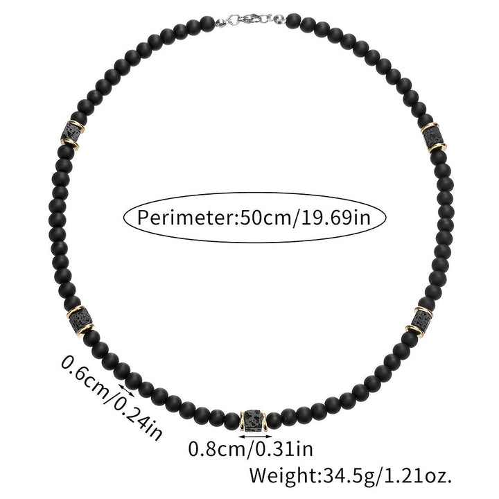 Vaxent | Collar de Cuentas para Hombre con Estilo Minimalista y Moderno