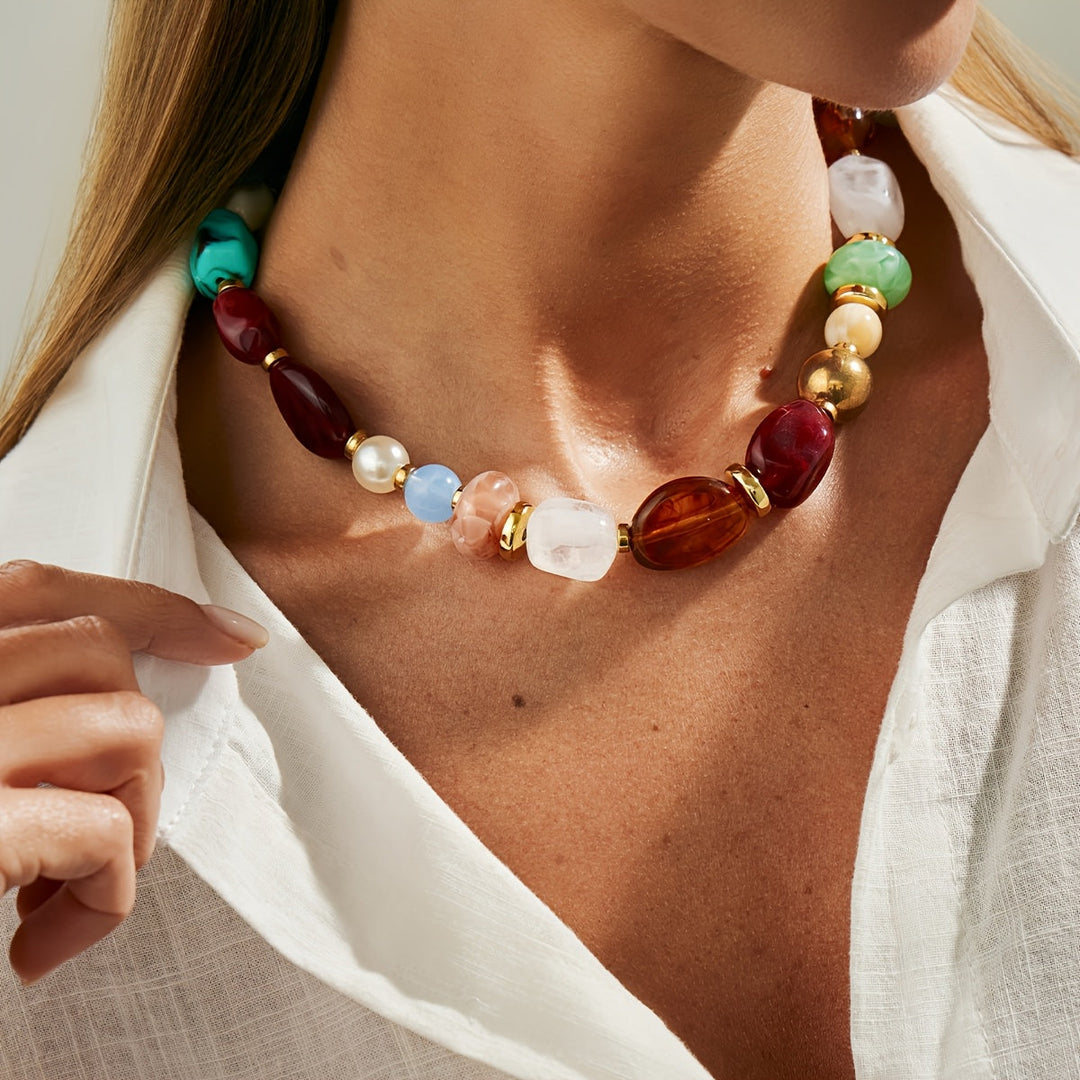 Ixothyn| Collar Bohemio de Cuentas con Diseño Vintage y Estilo Artesanal