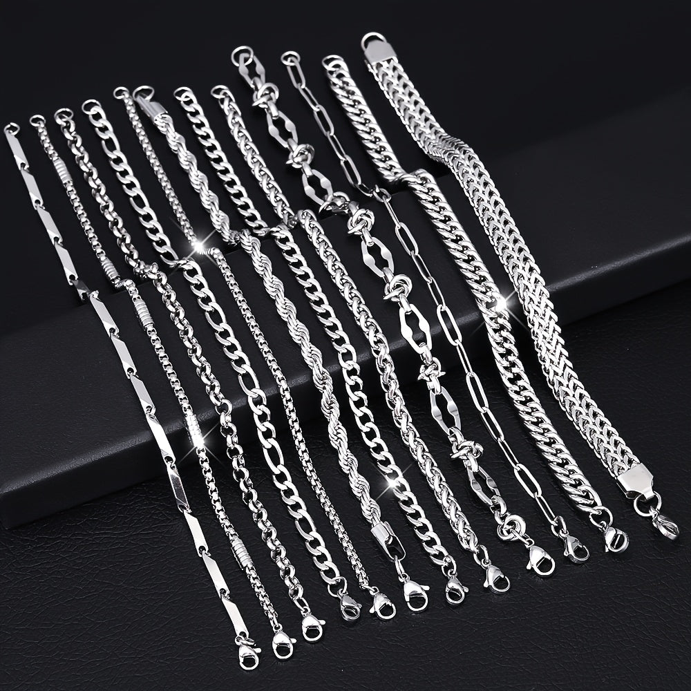 Stetson | Set de 10 Pulseras de Acero Inoxidable con Estilo Minimalista y Versátil