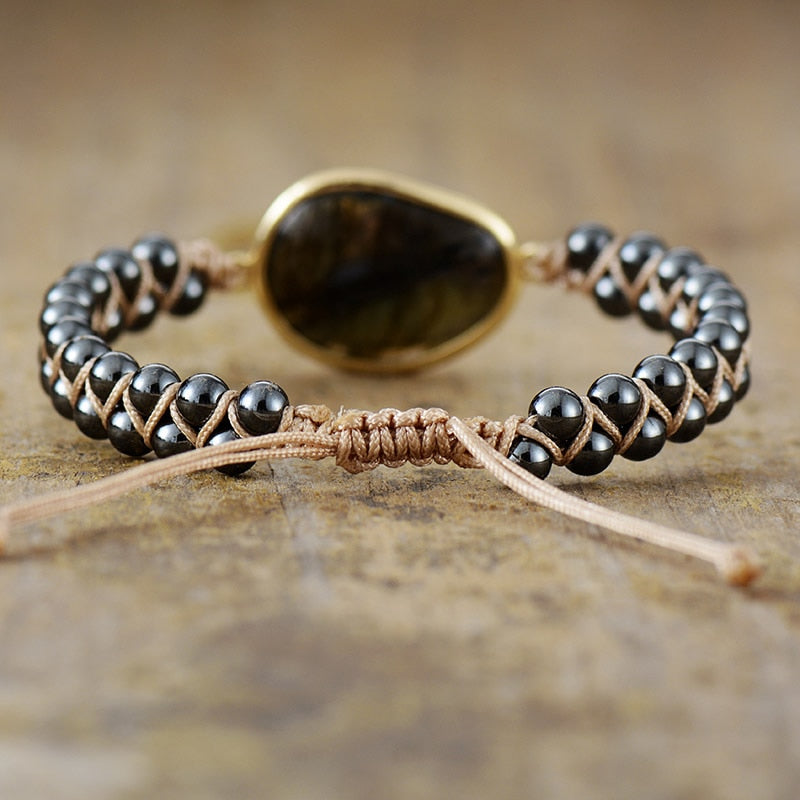 Dree | Pulsera Ojo Celestial con Labradorita y Hematita Energética