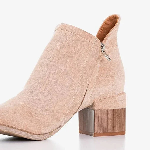 Danielle | Botines de Tacón Cuadrado con Aberturas Laterales
