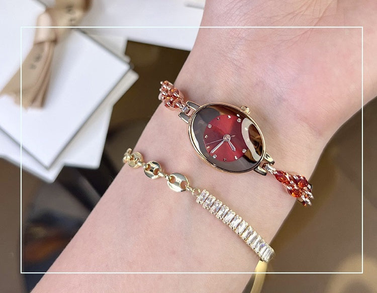 Doreya | Reloj de pulsera para mujer con zirconias de colores