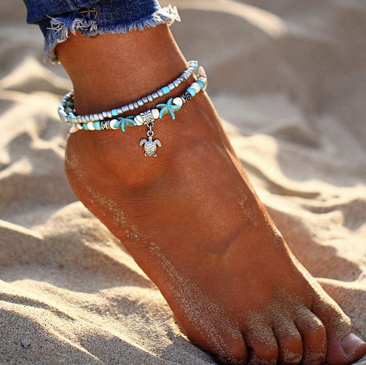 Islyn | Tobillera de Estrella de Mar y Tortuga Playa