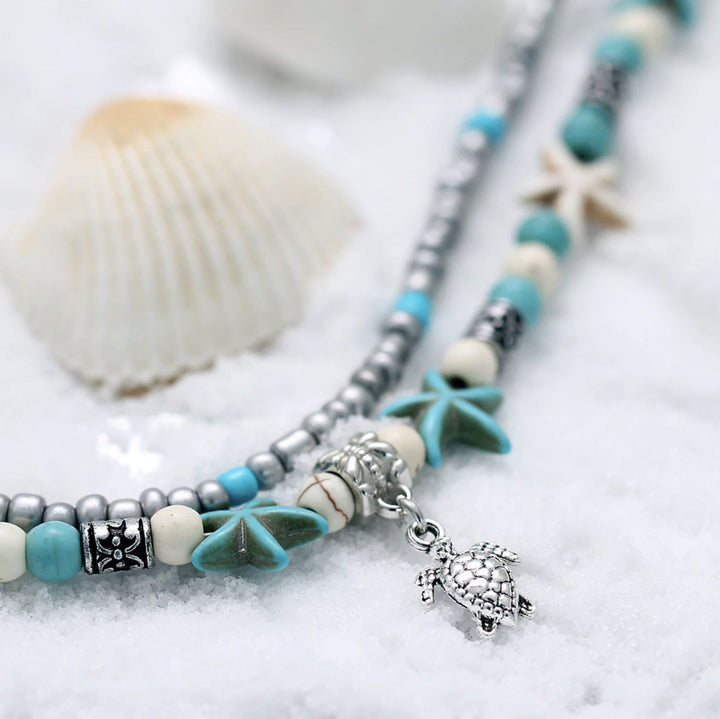 Islyn | Tobillera de Estrella de Mar y Tortuga Playa