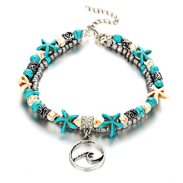 Islyn | Tobillera de Estrella de Mar y Tortuga Playa