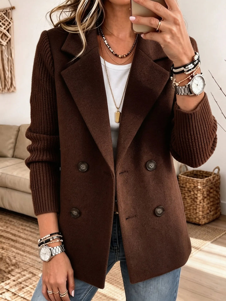 Nicole | Blazer Elegante con Mangas de Punto y Diseño Clásico