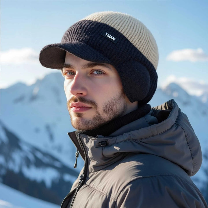 Elvaro | Gorra Térmica de Punto con Visera y Orejeras