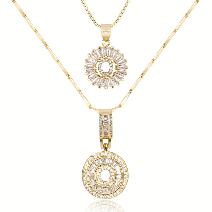 Primrose | Collares Iniciales de Letra con Diamantes (2 piezas)
