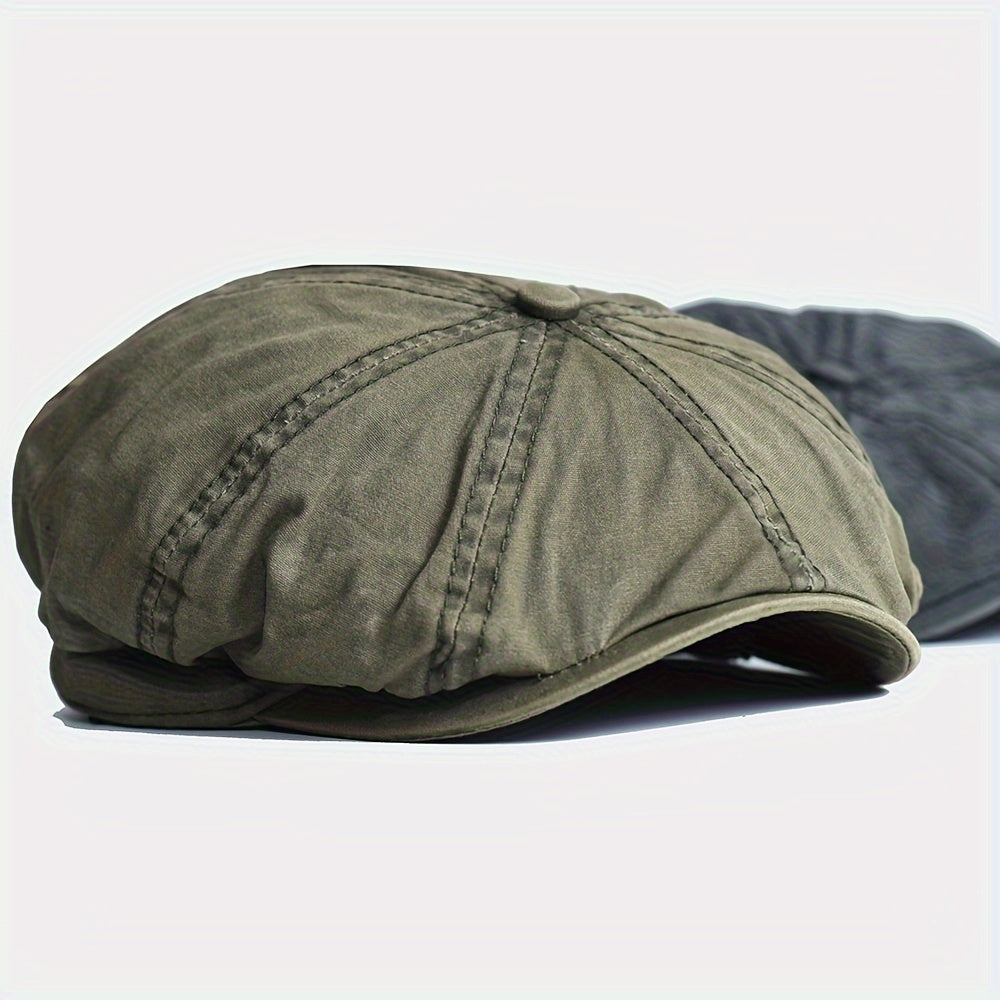 Kavento | Gorra Octagonal Vintage de Algodón con Visera Clásica