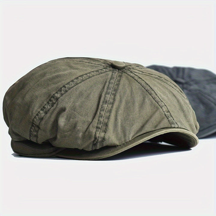 Kavento | Gorra Octagonal Vintage de Algodón con Visera Clásica