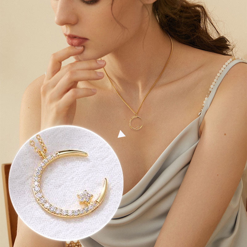 Seluné | Collar Luna y Estrellas Luminosas