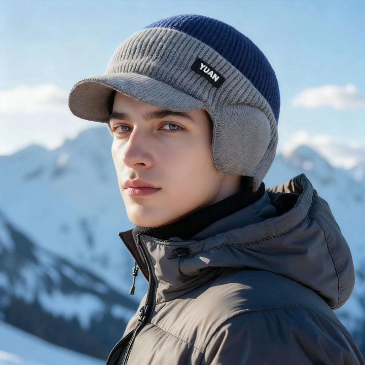Elvaro | Gorra Térmica de Punto con Visera y Orejeras