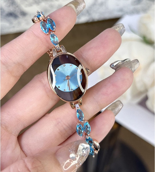 Doreya | Reloj de pulsera para mujer con zirconias de colores