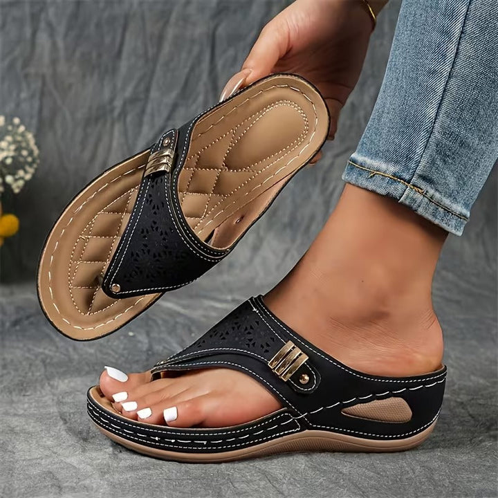Navy | Sandalias de Tacón Cómodas y con Soporte