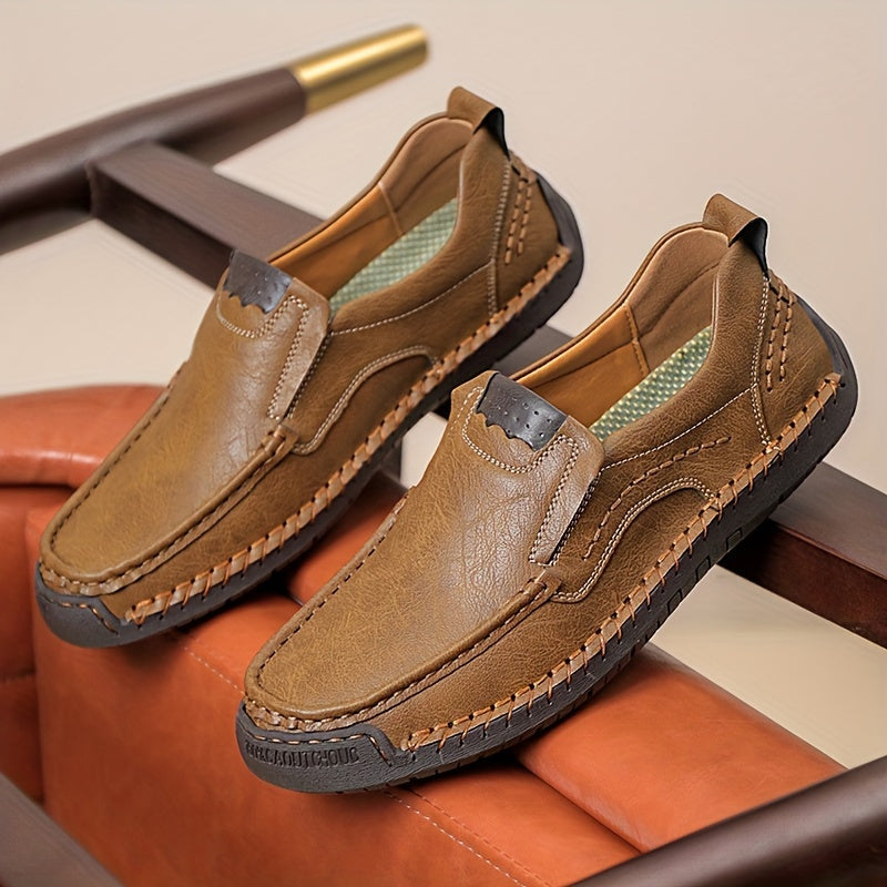 Zorvik | Mocasines Británicos para Hombre con Costuras Artesanales y Suela Antideslizante