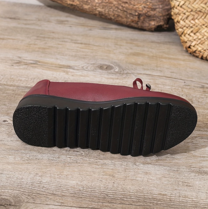 Aimee | Mocasines Cómodos con Detalle de Flor y Moño