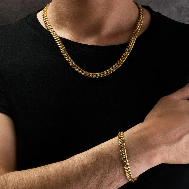 Reid | Set de Collar y Pulsera de Cadena para Hombre con Estilo Audaz