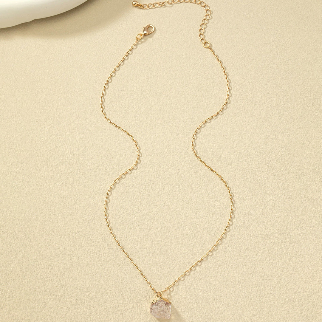 Taria | Collar Minimalista con Colgante Irregular Chapado en Oro