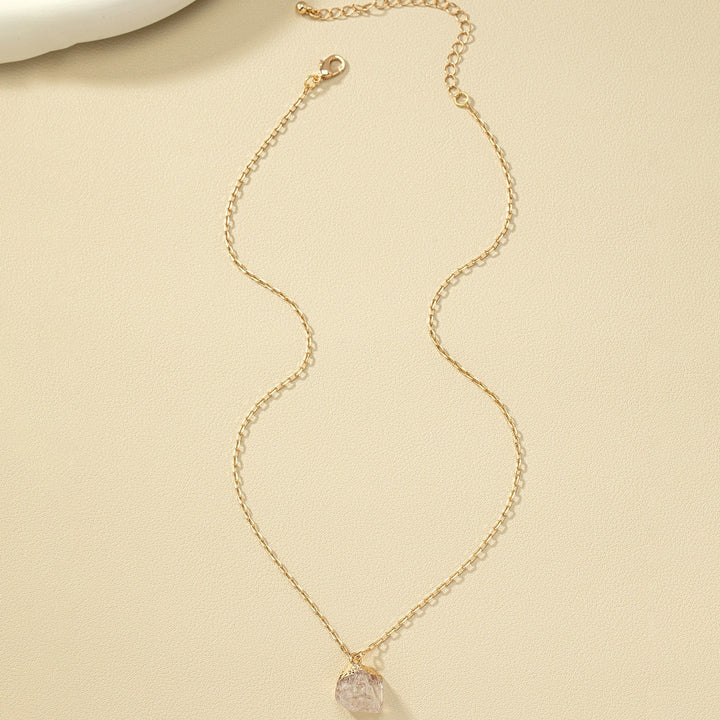 Taria | Collar Minimalista con Colgante Irregular Chapado en Oro