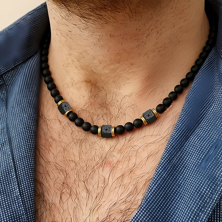 Vaxent | Collar de Cuentas para Hombre con Estilo Minimalista y Moderno