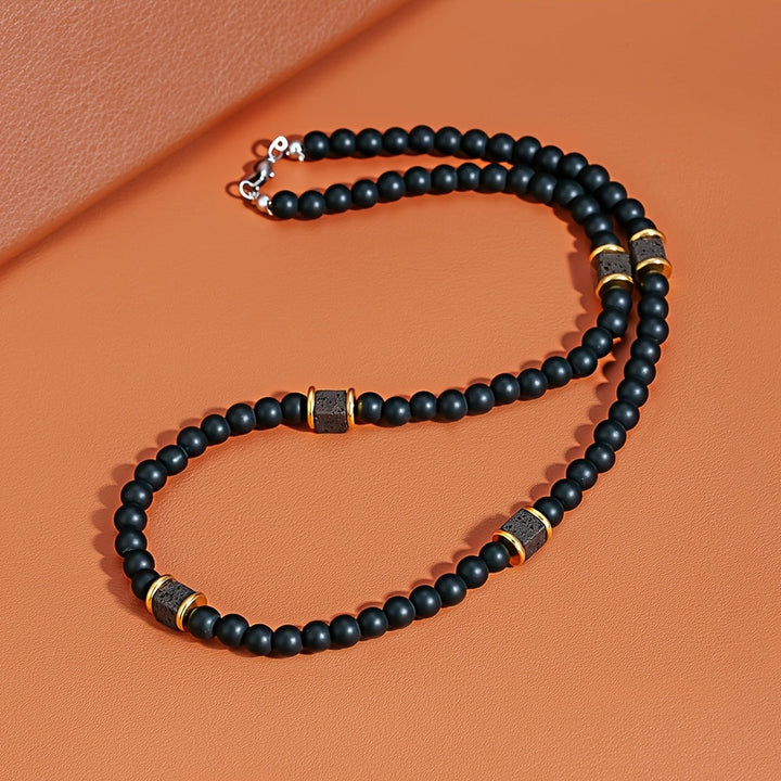 Vaxent | Collar de Cuentas para Hombre con Estilo Minimalista y Moderno