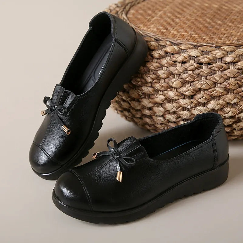 Fernanda | Mocasines de Cuero sin Cordones con Suela Suave y Máxima Comodidad