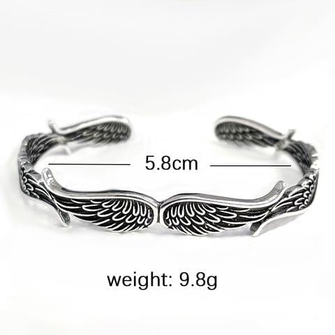 Celestium | Pulsera Vintage con Alas de Ángel en Plata
