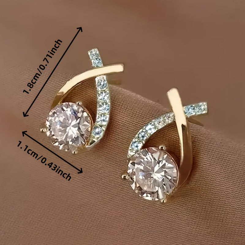 Xara | Aretes Elegantes en Forma de Cruz para Uso Diario