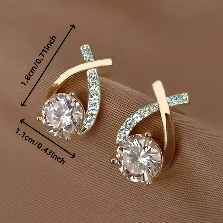 Xara | Aretes Elegantes en Forma de Cruz para Uso Diario