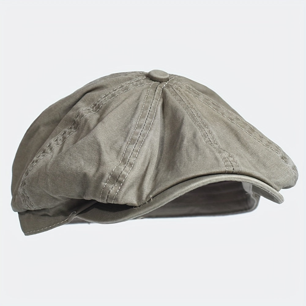 Kavento | Gorra Octagonal Vintage de Algodón con Visera Clásica