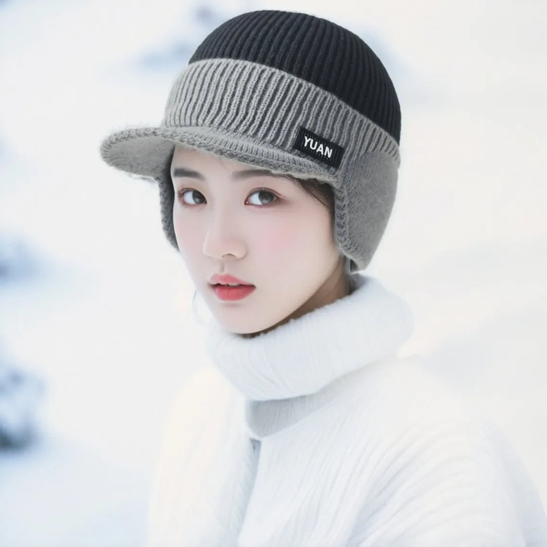Elvaro | Gorra Térmica de Punto con Visera y Orejeras
