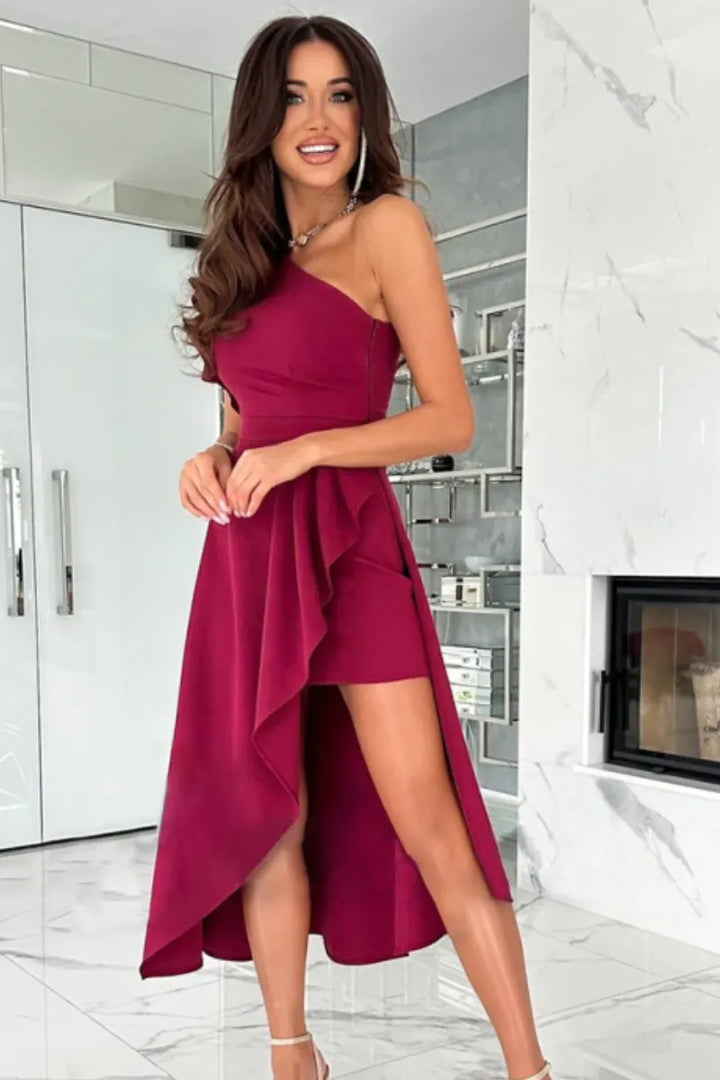 Presley | Vestido de Un Hombro con Diseño Elegante y Silueta Femenina