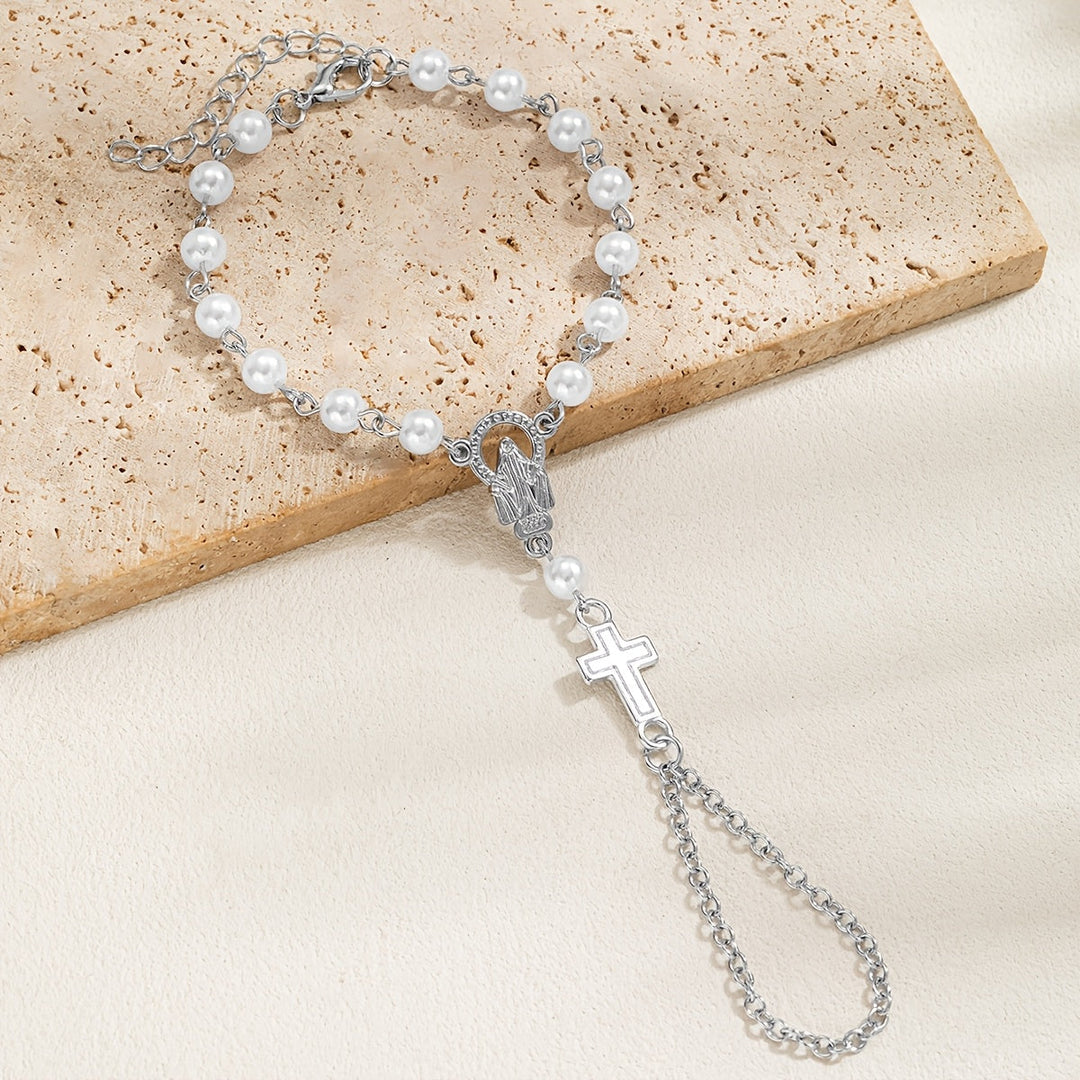 Brenton | Pulsera Rosario con Cruz de Estilo Gótico y Detalles Religiosos