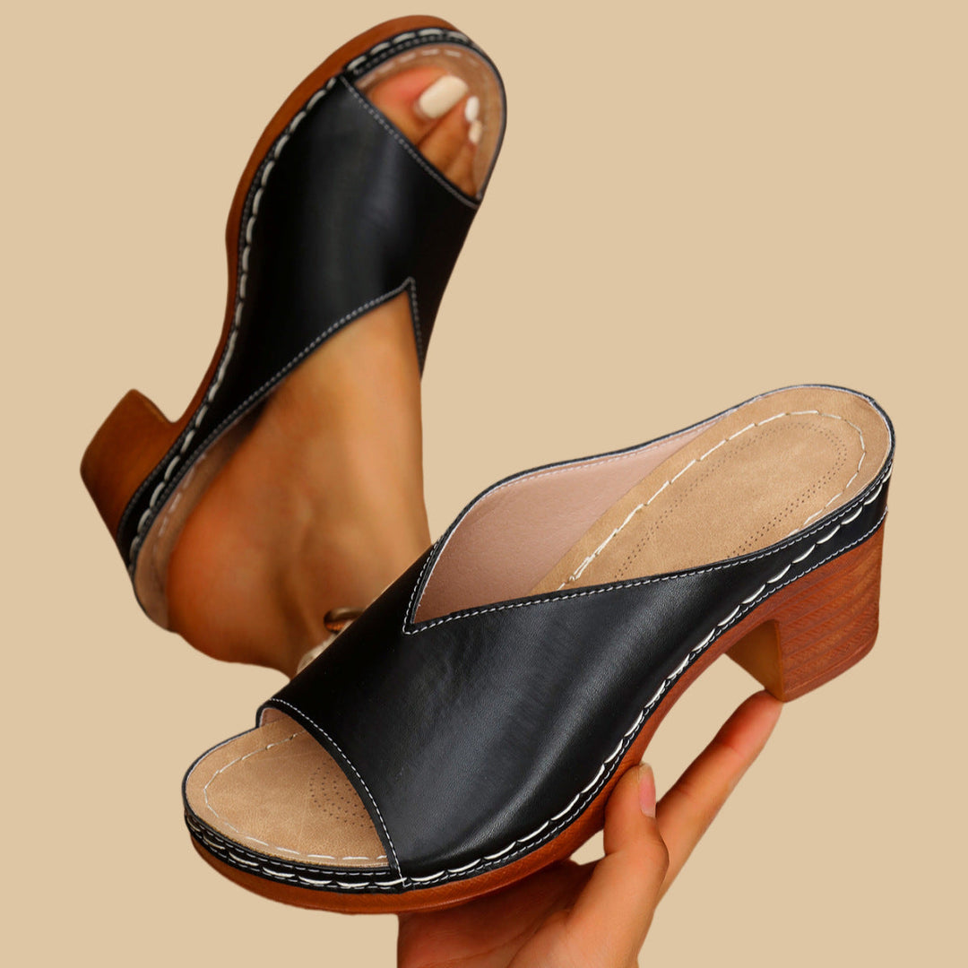 Javora | Sandalias Ortopédicas de Tacón Alto Chunky
