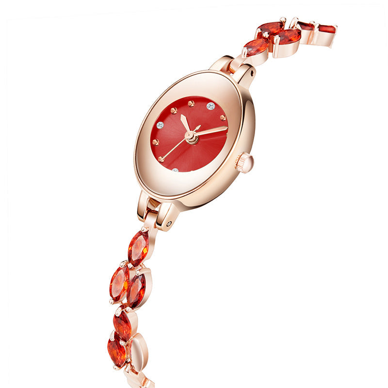 Doreya | Reloj de pulsera para mujer con zirconias de colores