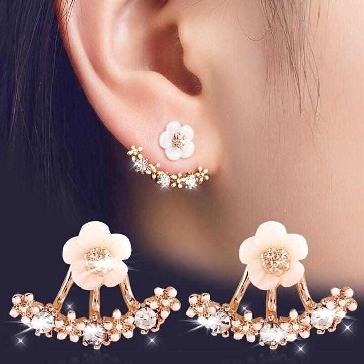 Faye | Aretes Elegantes de Flor con Estilo Coreano
