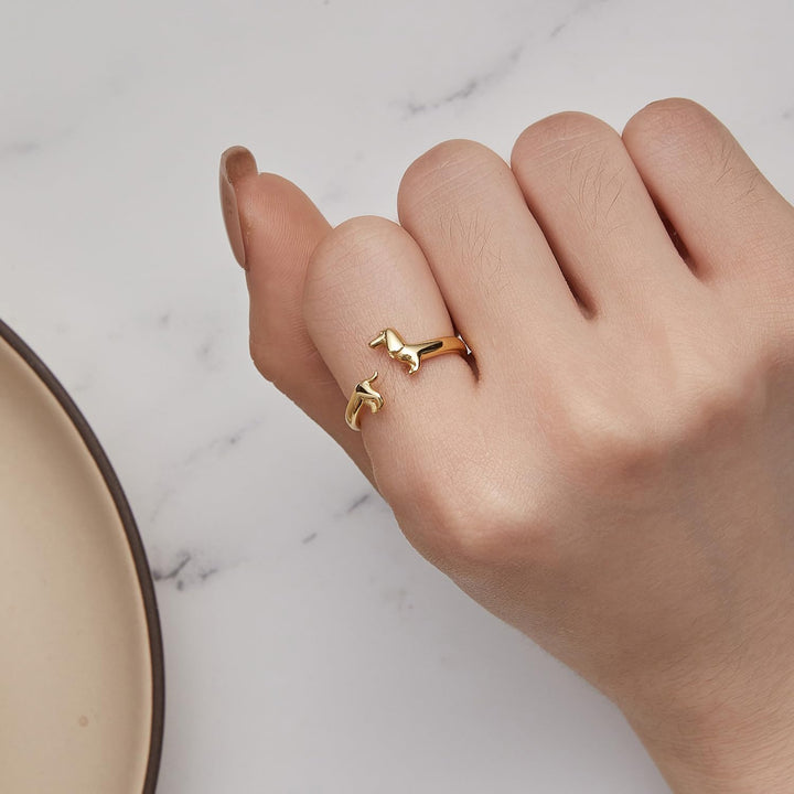 Perrira | Anillo Minimalista de Perrito Salchicha