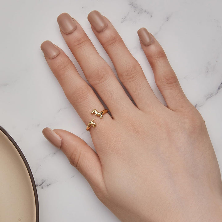 Perrira | Anillo Minimalista de Perrito Salchicha