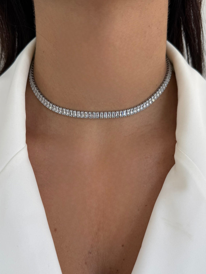 Audira | Collar Baguette Blanco