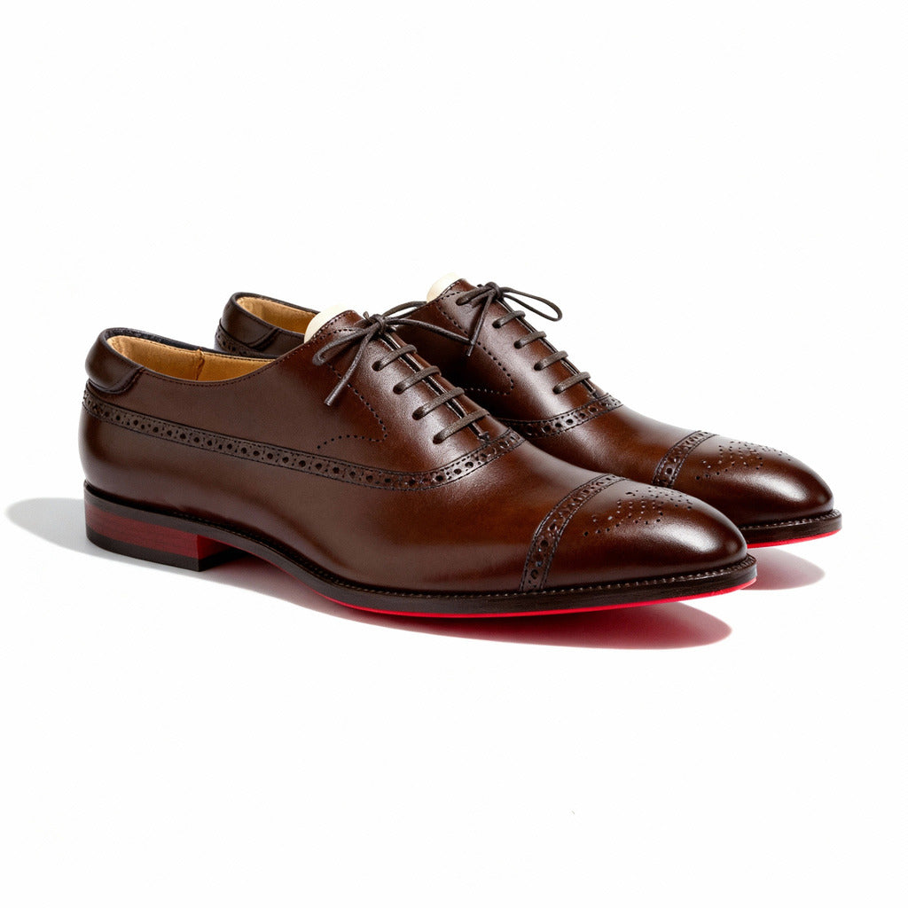 Valcero | Zapato Oxford Brogue Clásico en Cuero