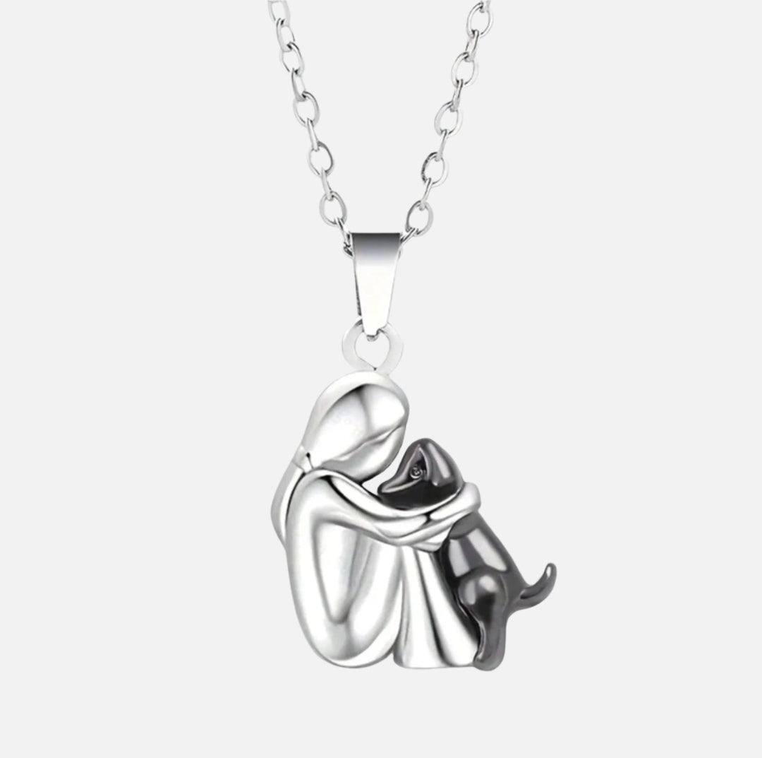 Novira | Collar con colgante de abrazo eterno para mascota