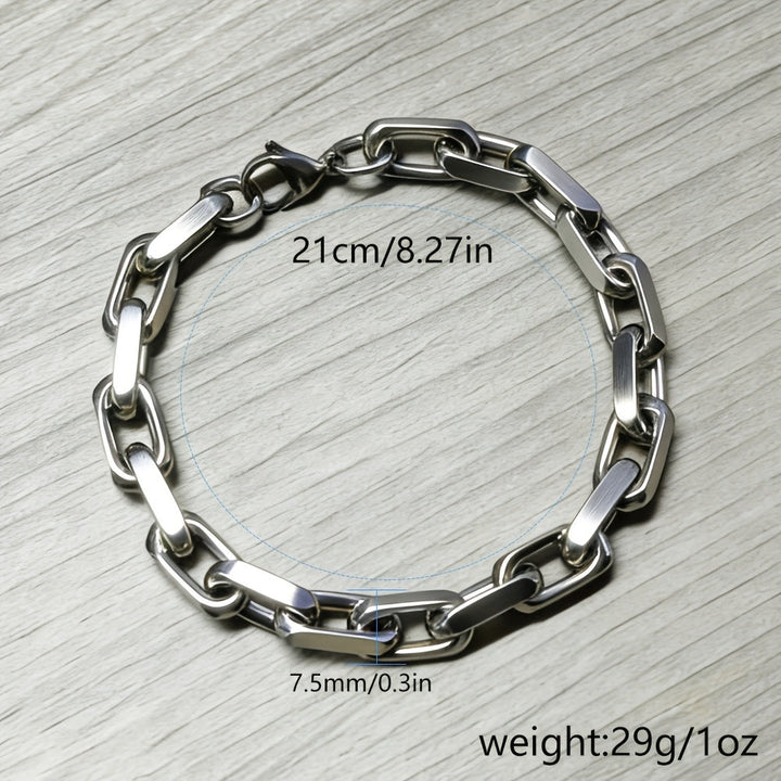 Ken | Pulsera de Eslabones Entrelazados de Acero Inoxidable con Estilo Masculino