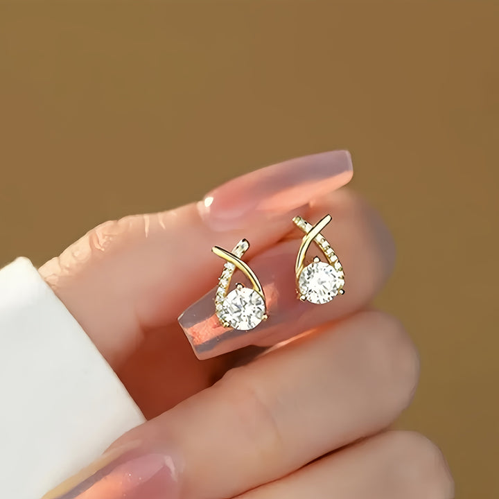 Xara | Aretes Elegantes en Forma de Cruz para Uso Diario
