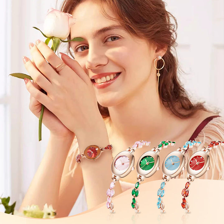 Doreya | Reloj de pulsera para mujer con zirconias de colores