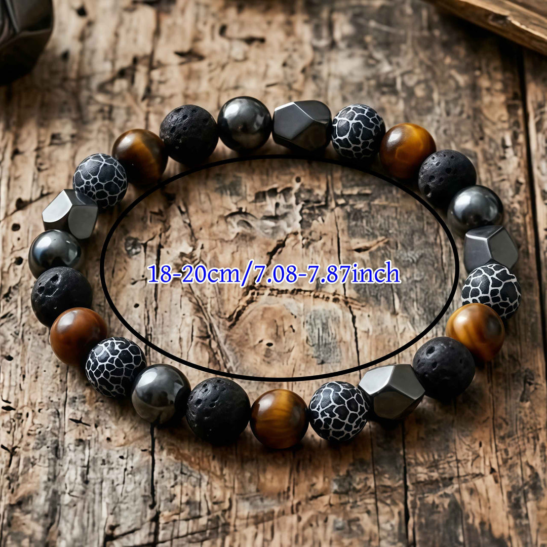 Korevane | Pulsera Artesanal de Piedra Natural y Hematita para Hombr