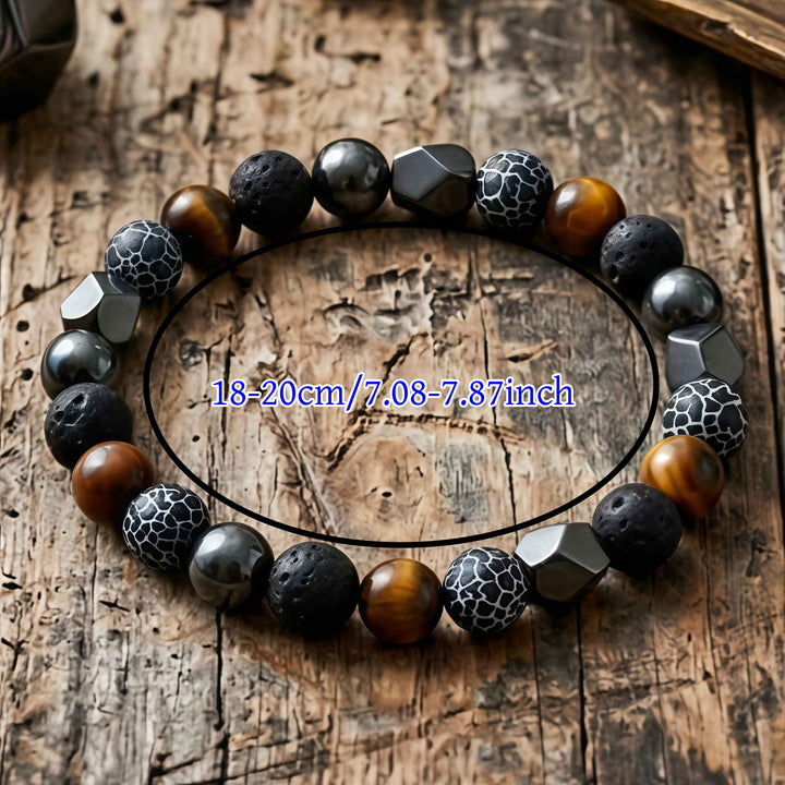 Korevane | Pulsera Artesanal de Piedra Natural y Hematita para Hombr