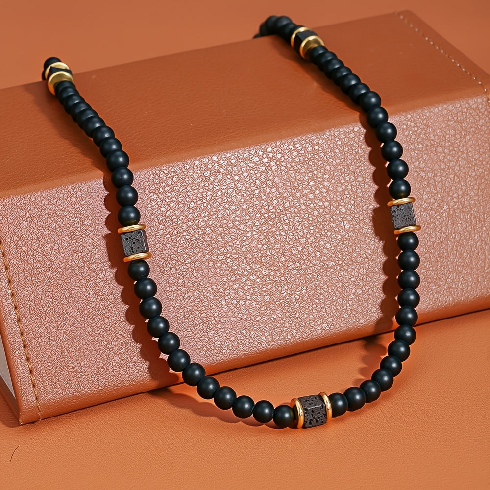 Vaxent | Collar de Cuentas para Hombre con Estilo Minimalista y Moderno